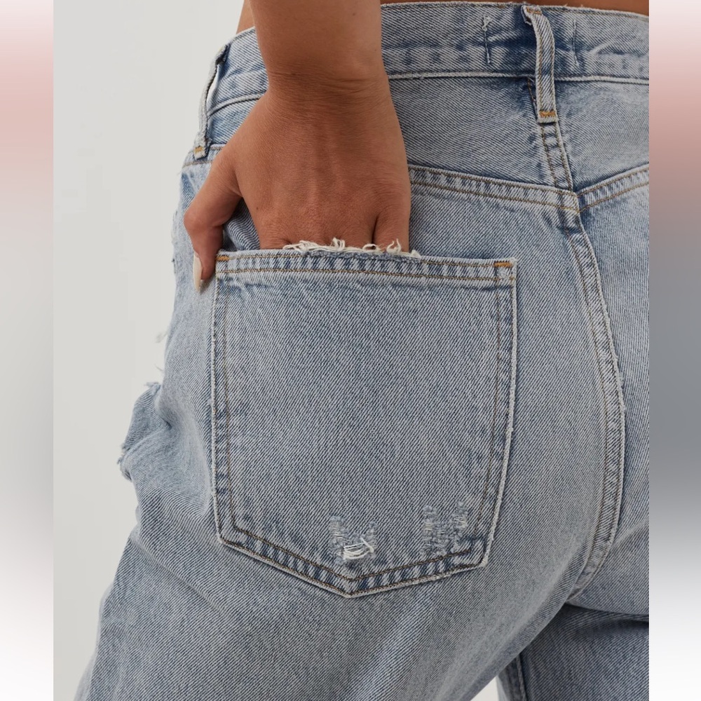 AGOLDE Women's 90’s Crop Light Blue Jeans size 29 - Picture 3 of 16